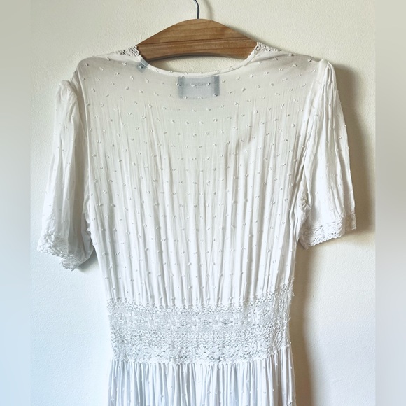 The Kooples Amazing White Lace Boho Prairie Wedding Dress Size 1 (XS) - Picture 8 of 15